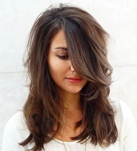 Medium Hair Styles - medium layered haircut for thick hair                                                                                                                                                     More Brunette Ombre, Medium Layered Haircuts, Medium Length Hair With Layers, Haircut For Thick Hair, Short Hairstyle, Medium Hair Cuts, Pompadour, Medium Length Hair Cuts, Layered Haircuts