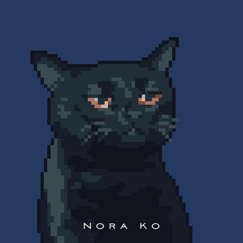 Low Pixel Art, 8bit Art Pixel, Pixel Profile Picture, Pixel Art Aesthetic Wallpaper, Dark Pixel Art, Pixel Art Pfp, Pixel Pfp, Black Cat Pixel Art, Pixel Art Cat