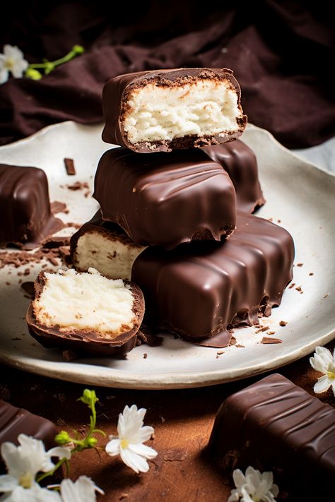 Homemade Bounty Bars (Mounds Bars) Mounds Bars, Mouth Chicken, Bounty Bars, Mounds Bar, Meatloaf Casserole, Diy Foods, Blueberry Yogurt, Chocolate Fan, Sans Gluten Sans Lactose