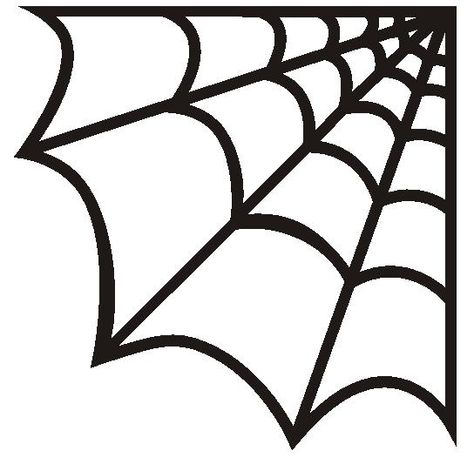 Spiderweb Corner Drawing, Halloween Outline Templates, Spiderweb Stencil, Spiderweb Corner, Décoration Table Halloween, Spider Web Drawing, Halloween Cut Outs, Tato Flash, Spiderman Cake Topper