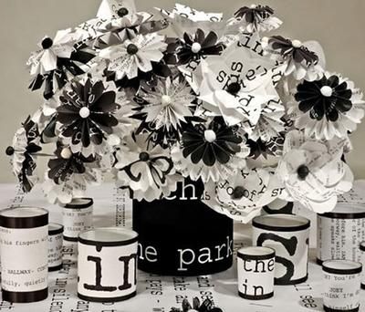 We are planning the year end banquet/band concert for our High School Marching Band. I really need a special centerpiece for each table that the seniors can take home with them. Our budget is limited but I can get enough parent support to make the centerpieces ourselves. I can't seem to find that "special" idea. Please help. Sandra Music Table Decorations, Park Skiing, Black And White Centerpieces, Skiing Colorado, Banquet Centerpieces, David Stark, High School Marching Band, Graduation Open Houses, Music Themed Wedding