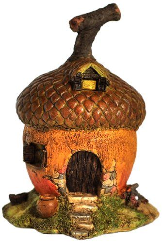 Acorn Fairy, Acorn House, Clay Fairy House, Fairy Village, Wildlife Garden, House Outdoor, Clay Fairies, Gnome House, Fairy Garden Houses