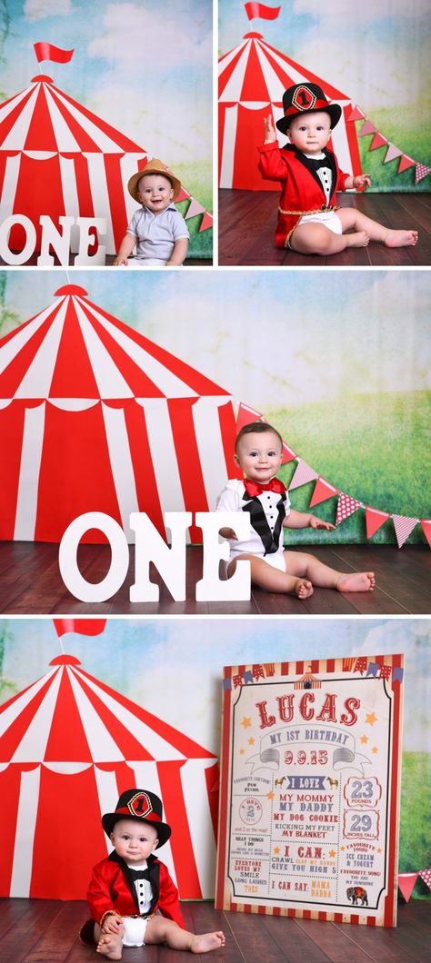 Circus Theme Party Outfits, Circus First Birthday, Circus Theme Cakes, Circus 1st Birthdays, Circus Birthday Party Theme, Carnival Cakes, Birthday 1st, Circus Wedding, Boys 1st Birthday Party Ideas