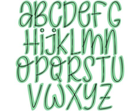 Alphabet Scribble in 8 bright colors. Perfect for kids' crafts, scrapbooking, and#doodlefonts #alphabetart #handdrawnletters #creativecalligraphy #typographytrends Paint Font Alphabet, Fun Handwritten Fonts, Fun Fonts Alphabet Hand Drawn, Easy Fonts To Write, Fonts To Draw, Cute Lettering, Hand Lettering Alphabet Fonts, Fun Lettering, Design Alphabet