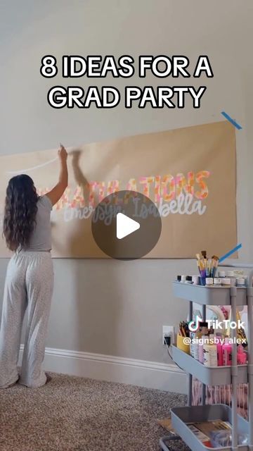 Evite on Instagram: "Graduation season is underway...and if you’re actively planning a 2024 grad party, save these 8 small touches that will make the gathering totally unforgettable. 🎓🎈🥳

Hand-Painted Graduation Sign: signsby_alex on TikTok
“A Sweet Ending” Dessert Table: graceeguglielmetti on TikTok
Ferrero Rocher Grad Caps: zarashayat on TikTok
DIY Photo Backdrop: khloelemon2 on TikTok 
Graduation Scratch-Off: jenrenpro on TikTok
Digital Photo Slideshow: jenrenpro on TikTok
2024 Charcuterie Board: @sarahtreed 
A Walk Down Memory Lane: mcshell5670 on TikTok" Graduation Table Setting Ideas, Bible Signing At Graduation, College Commitment Signing Table, Walk Down Memory Lane Party Ideas, Master Graduation Party Ideas, College Graduation Party Ideas Backyards, 5th Grade Graduation Ideas Party, Small Graduation Party Ideas, Small Graduation Party