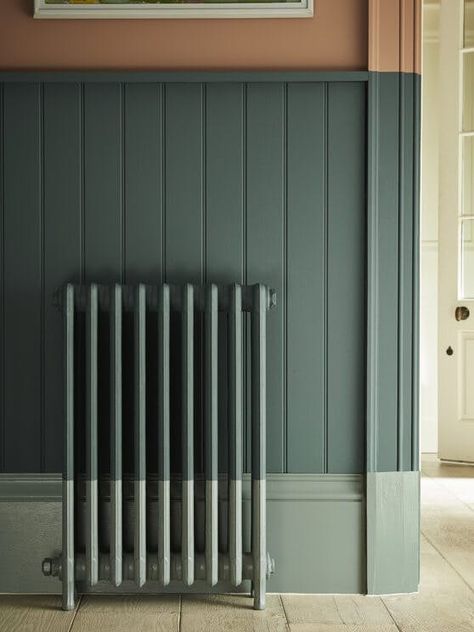 How to Paint a Radiator: Tips and Tricks | Little Greene How To Paint Radiators, Radiator Color Ideas, Old Radiator Ideas, Painting A Radiator, Radiator Painting, Vintage Radiator, Interior Paint Finishes, Painted Radiator, Old Radiators