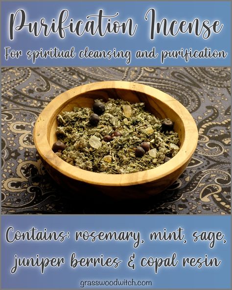 Witch Remedies, Kitchen Magick, Incense Blends, Loose Incense, Ritual Bath, Spiritual Cleansing, Rosemary Mint, Juniper Berry, Natural Diy