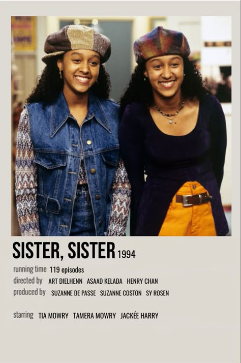 Sisters Tv Show, Black Love Movies, Tamara Mowry, Sisters Movie, Black Sitcoms, Black Movies, Tia And Tamera Mowry, Black American Culture, Movie Character Posters