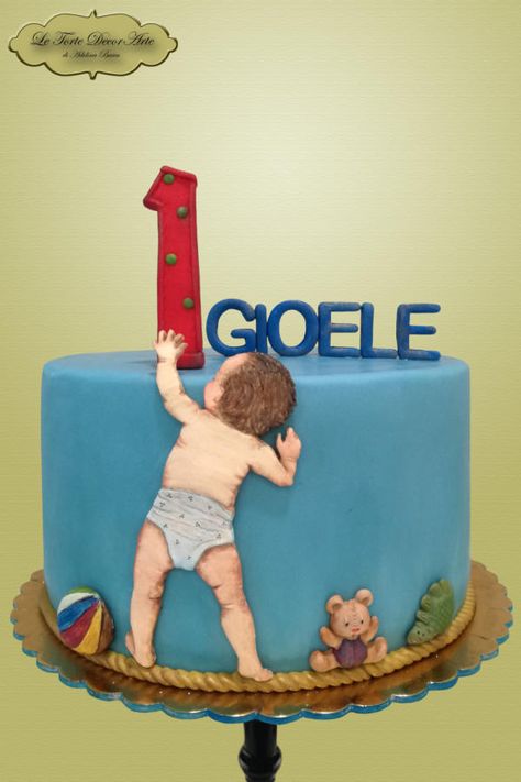 First Birthday Discoveries by Adelina - "Le Torte DecorArte" Cake For First Birthday Boy, 1st Birthday Cake Boy, First Birthday Cake Boy, Birthday Cake For Son, Boy First Birthday Cake, 1st Birthday Cake Designs, Cake Designs For Boy, Boys First Birthday Cake, Boys 1st Birthday Cake