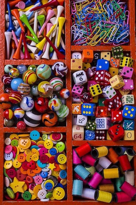 Rainbow Baubles, Organized Chaos, Golf Tees, Live Colorfully, Junk Drawer, Paper Clips, Game Pieces, Over The Rainbow, World Of Color