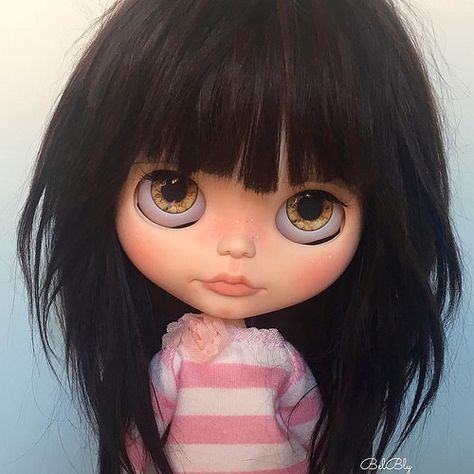 Bythle Doll, Blythe Bebek, Blonde Hair Green Eyes, Hair Green Eyes, Big Eyes Doll, Living Dolls, Paper Flower Tutorial, Pretty Dolls, Flower Tutorial