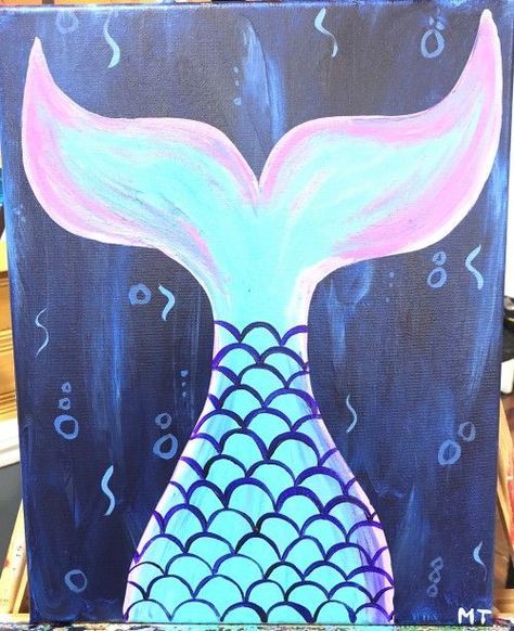 Crafts On Canvas, Kids Canvas Art Ideas, Canvas Art Ideas, Price Sign, Kids Painting Party, Kids Canvas Painting, Mermaid Canvas, Coffee Soda, Kids Canvas Art