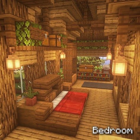 Interior Minecraft Ideas Kitchen, Bedroom Ideas For Small Rooms Minecraft, Minecraft House Indoor, Minecraft Cabin Interior Design, Minecraft Interior Design Survival, Underground Bedroom Minecraft, Minecraft Interior Survival, Mine Craft Bedroom, Minecraft Houses Inside Interior Design