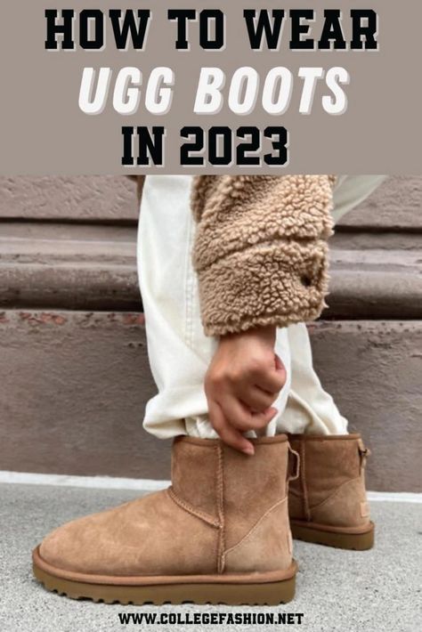 How To Wear Ugg Boots, Ugg Mini Outfit, Outfits With Ugg Boots, Mini Ugg Outfit, How To Wear Uggs, How To Style Uggs, Ugg Boots Outfit Winter, Ugg Mini Boots, Winter Uggs