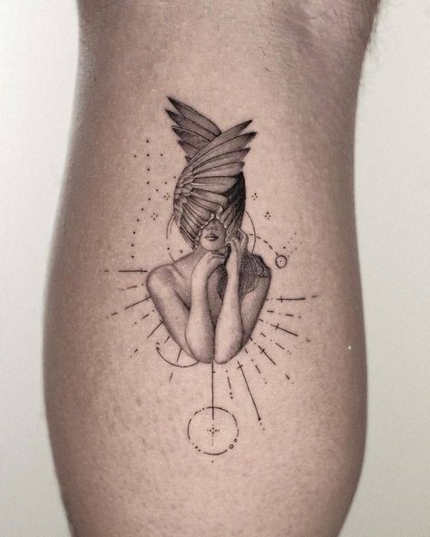 Leg Back Tattoos Women, Greek Woman Tattoo, Phoenix Line Tattoo, Tato Women, Women Tattoo Ideas Unique, Phoenix Tattoos For Women, She Is Art Tattoo, Cover Up Tattoos For Women, 42 Tattoo