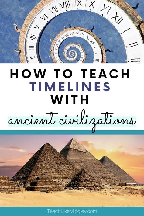 Teaching Ancient Civilizations, First Civilizations, Ancient History Bulletin Boards, Ancient Civilizations Projects Middle School, Ancient History Classroom Decor, Homeschool 6th Grade, Ancient Civilizations Timeline, Ancient History Projects, World History Timeline