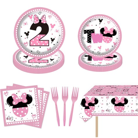 PRICES MAY VARY. 🎈Perfect for Pink Mouse twodles birthday party. 🎁Include:tablecloth *1,9inch plates *20, 7inch plates *20, napkin *20, fork *20. 🎈EASY-ASSEMBLED: Twodles birthday party set are very easy to be assembled. 🎁MATERIALS: Twodles birthday party set made of high-quality materials. 🎈15 Days MONEY BACK GUARANTEE: We take all the risk out of your purchase by offering a bulletproof 100% money back 15 days guarantee. 81Pcs Oh Twodles Pink Mouse Second Birthday Plates 2nd Mouse Party Su Minnie Mouse Twodles Birthday Decorations, 2nd Birthday Party Minnie Mouse, Minnie Mouse Birthday Party Ideas 2nd Cake, Minnie Oh Twodles Birthday, Outdoor Minnie Mouse Birthday Party, Minnie Twodles Birthday, Minnie Second Birthday, Minnie Mouse 2nd Birthday Party Ideas, Baby Girl Second Birthday Theme