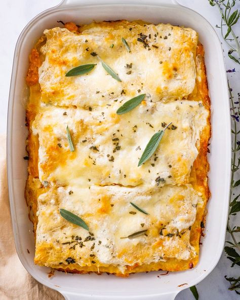 Main Dish Thanksgiving, Thanksgiving Recipes Videos, Butternut Squash Lasagna Recipe, Squash Sauce, Mushroom Filling, Butternut Squash Sauce, Vegan Butternut Squash, Butternut Squash Lasagna, Squash Lasagna