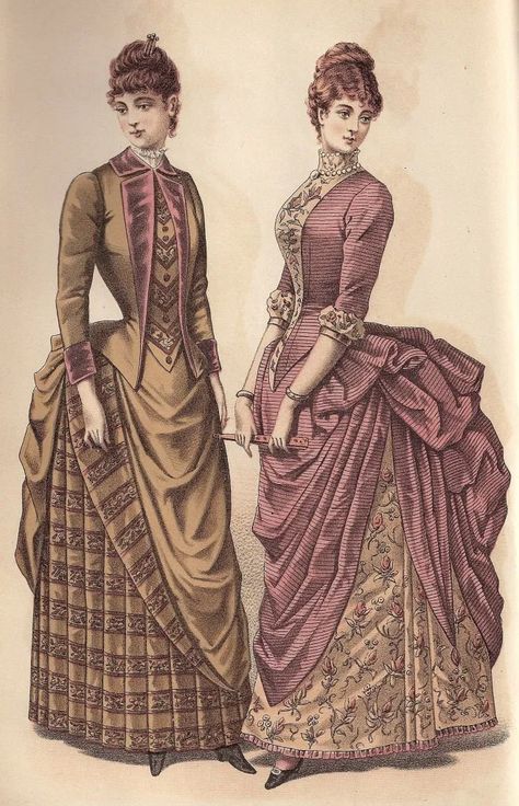 1880 Fashion, 1880s Fashion, 1890s Fashion, 1800s Fashion, Bustle Dress, 19th Century Fashion, History Fashion, Victorian Clothing, Edwardian Fashion