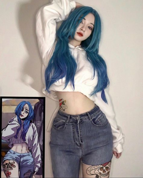 Noah Windbreaker, Blue Ombre Hair, Anime Gangster, Kostum Cosplay, Universal Language, Womens Windbreaker, Cute Cosplay, Wind Breaker, Cosplay Dress