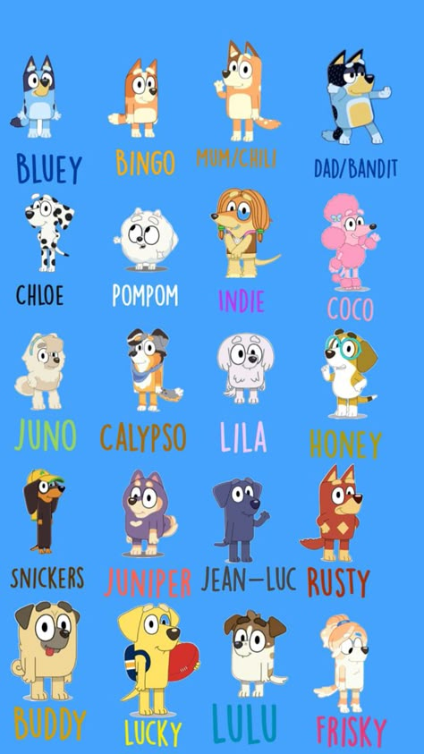 Bluey Characters, Gender Reveal Baby Shower Themes, Babysitting Crafts, Bingo Funny, Cute Backgrounds For Iphone, Free Kids Coloring Pages, Bday Party Theme, Friend Cartoon, Cool Backgrounds Wallpapers