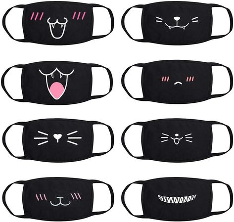 - 8-pack of reusable face masks to protect from dust, pollen, bad air, and airborne pathogens.

- 100% cotton, one-size fits all!

- Breathable and comfortable to wear. Mask Project, Cartoon Ears, Breathing Mask, Cotton Mouth, Color Kitchen, Chat Kawaii, Baby Fish, Cat Face Mask, Mask Diy