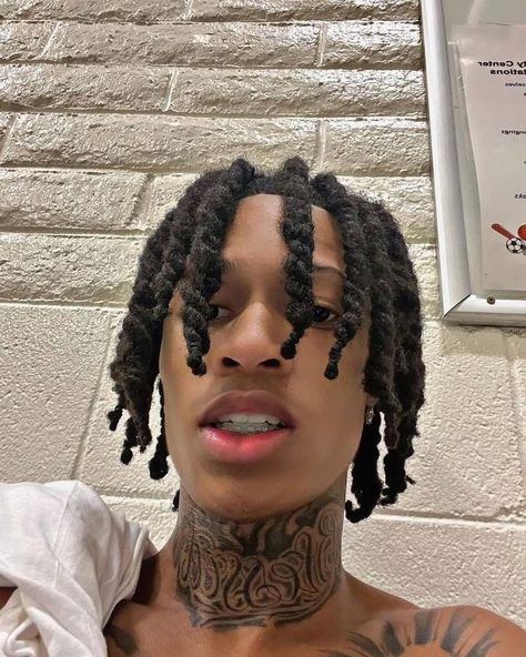 Neck Tattoo For Guys Middle, Fine Dreadheads With Tattoos, Full Neck Tattoo For Guys Hood, Dreadhead With Tattoos, Best Neck Tattoos Men, Neck Tattoo Black Men, Middle Neck Tattoo Men, Black Men Neck Tattoos, Full Neck Tattoos For Men