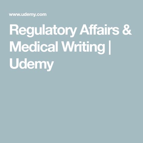 Regulatory Affairs & Medical Writing | Udemy Medical Writing, Platelet Rich Plasma Therapy, Regulatory Affairs, Platelet Rich Plasma, Learn Anything, Regenerative Medicine, Master Of Science, Medical Professionals, Online Courses