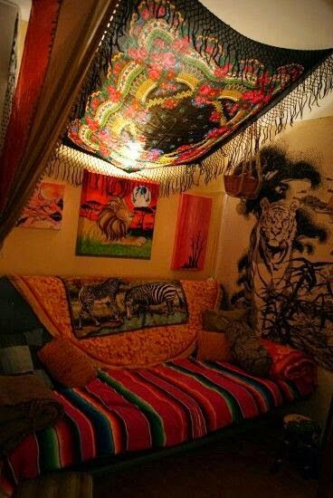 Edgy Bedroom, Hippy Bedroom, Hippie Bedroom Decor, Grunge Bedroom, Boho Apartment, Pinterest Room, Bedroom Vibes, Hippie Bedroom, Issa Vibe