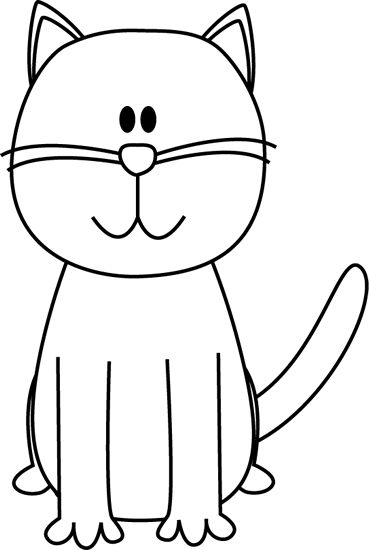 White Cat Clip Art | Black and White Cat - black and white cat that can be used as is, for ... Black And White Kittens, Cat Template, Cat Coloring, Free Coloring Sheets, Bible Coloring Pages, Coloring Sheets For Kids, Cat Clipart, Ecole Art, Cat Coloring Page