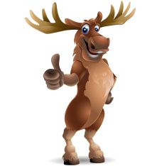 Moose: Thumbs up! vector art illustration Moose Cartoon, Cartoon Moose, Funny Moose, Pc Ideas, Extra Money Online, Vector Art Illustration, Extra Income, Cool Cartoons, Free Vector Art