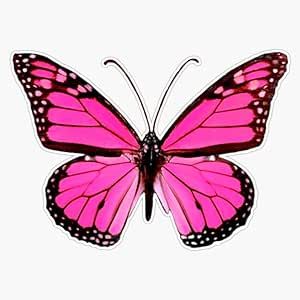 Hot Pink Butterfly Bumper Sticker Vinyl Decal 5 inches Magenta Butterfly Aesthetic, Pink Monarch Butterfly, Pink Butterfly Sticker, Pink Neon Butterfly, Hot Pink Butterfly, Shopping Coupons, Spring Sale, Pink Butterfly, Home Decor Furniture