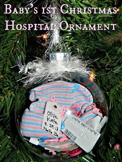 Polka-Dotty Place: Hospital Baby Ornament Make Clay Ornaments, Making Christmas Ornaments, Baby Hospital Hat, Making Ornaments, Baby's 1st Christmas Ornament, Baby's 1st Christmas, Baby Hospital, Baby First Christmas Ornament, Clay Ornaments