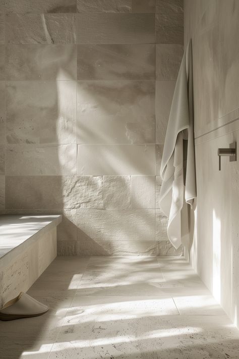 22 Small Bathroom Shower Tile Ideas Stone Like Tile Bathroom, Stone Look Tiles In Bathroom, Limestone And Marble Bathroom, Slab Shower Ideas, Natural Stone Tile Bathroom Shower Walls, Large Tiles Small Bathroom, Minimalist Shower Tile Ideas, Large Shower Tile Ideas Small Bathrooms, Natural Stone Bathroom Tiles