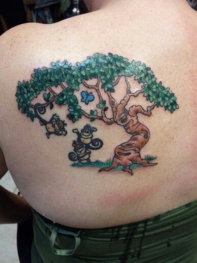 Tree tattoo with monkeys ♡ Tree Tattoo, Print Tattoos, Monkeys, Paw Print Tattoo, Paw Print, Piercings, Tattoos, Art