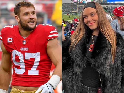 NFL star Nick Bosa is dating model Lauren Maenner. Here's everything to know about Nick Bosa's girlfriend, Lauren Maenner. Nick Bosa Girlfriend, Nfl Wives, Trent Williams, Nick Bosa, Christian Mccaffrey, Tv Sport, Sports Awards, Olivia Culpo, Relationship Status