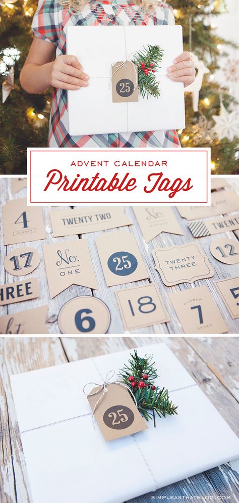 Advent Tags, Free Printable Advent Calendar, Photography Prompts, Simplify Christmas, Homemade Advent Calendars, Advent Calendar Christmas, Christmas Simple, Printable Advent Calendar, Art Ornaments