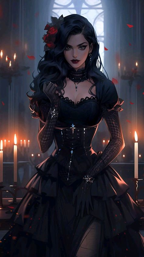 Noble Woman Art, Goth Girl Wallpaper, Wallpaper Iphone Beautiful, Girl Wallpaper Aesthetic, Girl Wallpaper Iphone, Wallpaper Gothic, Gothic Girl Art, Anime Gothic, Vampire Princess