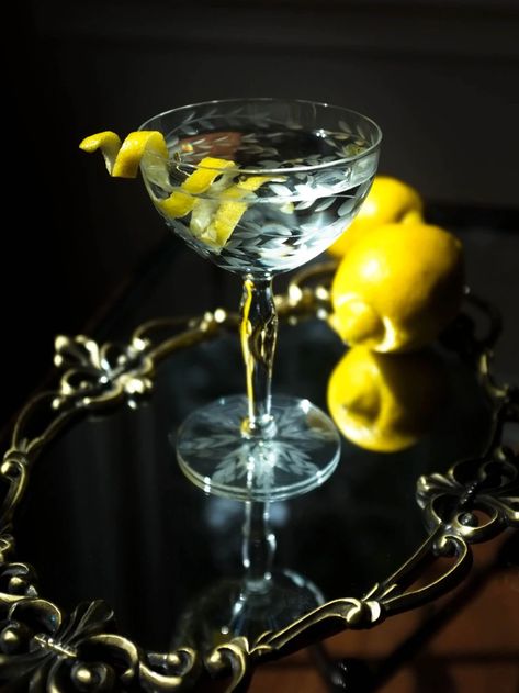 Vesper Martini Recipe | Saveur Vesper Martini Recipe, Vesper Martini, Vodka Cocktails Easy, Homemade Liquor, Classic Martini, Vodka Cocktails Recipes, Martini Recipe, Homemade Wine, Orange Scent