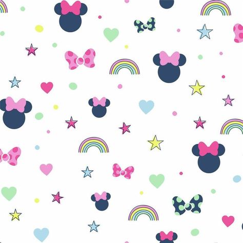 Minnie Mouse Illustration, Disney Kids Rooms, Disney Pattern, Minnie Wallpaper, York Wallpaper, Wallpaper Disney, Fun Patterns, Kids Room Wallpaper, Spring Wallpaper