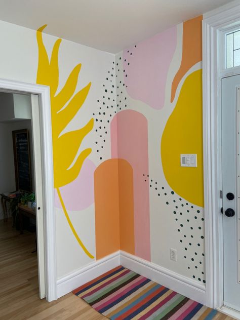 #mural #muraling #ladieswhopaint #muralist #ladieswhodraw #muralsofig #muralmock #mockup #digitalpainting #homemural #interiordesignmural #interiordesign #wallart #wallpaper #plantart #plantmural #torontomuralartist #canadianmuralartist #muralartist #paintwalls #vancouvermurals Pola Cat Dinding, Seni Mural, Wall Murals Diy, Interior Murals, Room Wall Painting, Mural Wall Art, Interior Home, Paint Ideas, Mural Art