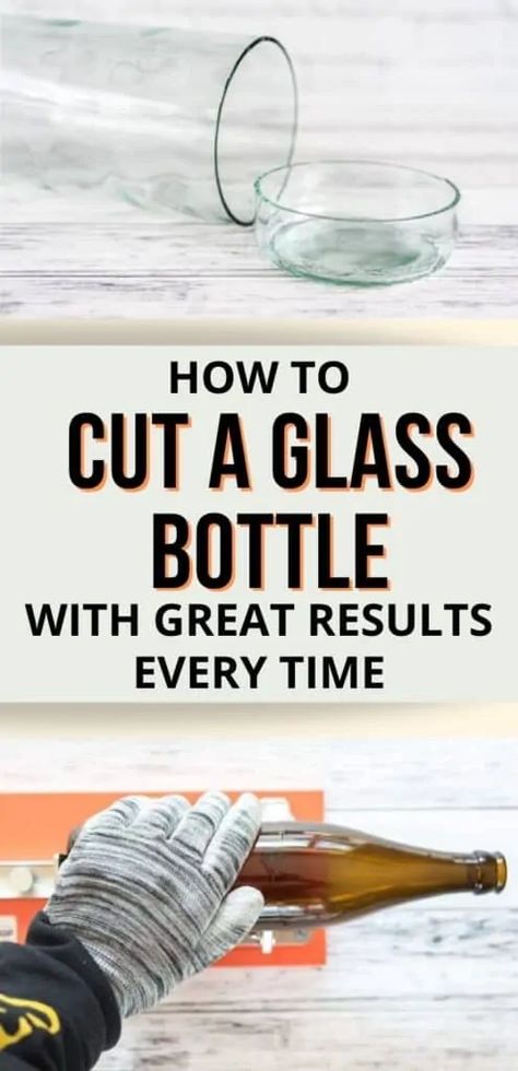 Diy Wine Bottle Glasses, How To Repurpose Glass Bottles, Wine Bottle Tops Crafts, Upcycling Wine Bottles, Glass Cutting Projects, How To Cut Glass Bottles Diy, How To Decorate Wine Bottles, Things To Do With Glass Bottles, How To Paint Glass Bottles