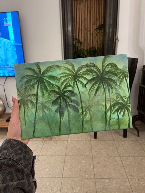 Safari Painting Easy, Jungle Canvas Painting, Jungle Theme Painting, Jungle Painting Acrylic Easy, Jungle Painting Easy, Jungle Acrylic Painting, Jungle Painting Acrylic, Rainforest Painting, Jungle Drawing