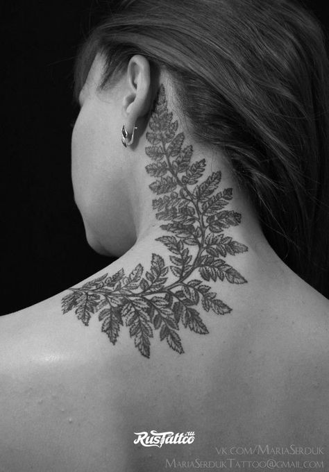 Chest Neck Tattoo, Nape Tattoo, Roots Tattoo, Totem Tattoo, Side Neck Tattoo, Fern Tattoo, Clever Tattoos, Plant Tattoo, Bad Tattoos