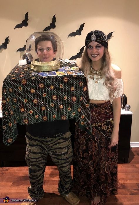 Fortune Teller With Crystal Ball, Fortune Teller Halloween Party, Fortune Teller Couple Costume, Romani Halloween Costume, Fortune Teller Halloween Costumes, Tarot Costume, Halloween Fortune Teller Costume, 2017 Halloween Costumes, Fortune Teller Costume