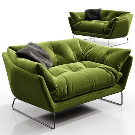 Green Couches, Saba Italia, Deco Retro, Italian Furniture, Dream House Decor, Dream Home Design, House Inspiration, Cool Furniture, Sofa Design