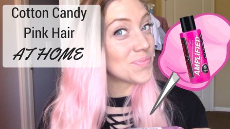 Manic Panic Cotton Candy Pink, Cotton Candy Pink Hair, Pink Youtube, Manic Panic Hair, Pink Hair Dye, At Home Hair Color, Go Pink, Home Pink, Manic Panic