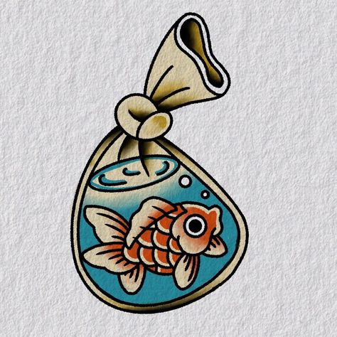 Julian David Velaidez on Instagram: “Tiny fish ❤️” American Traditional Sticker Sleeve, Cool Color Tattoos For Women, Themed Flash Sheets, Semi Traditional Tattoo, Tradional Tattoo Ideas For Women, Traditional Tattoo Fish, Fish Flash Tattoo, American Traditional Patchwork, Traditional Tattoos Unique