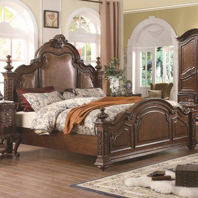 Look what I found on Wayfair! Walnut Bed Frame, Solid Wood Bed Frame, Lit King Size, Upholstered Panel Bed, Standard Bed, Solid Wood Bed, Leather Bed, Wooden Bed Frames, King Bedroom