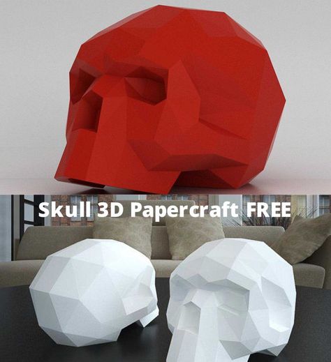 Introducing 3d paper model of human skull. You can easily create paper art using our template and Pepakura soft. For personal use. Free for download.File format: .pdo for Pepakura or other software Pepakura Files Free, 3d Paper Art Templates Free Printable, Paper Templates Free Printable Crafts, Free Paper Models Printable Templates, 3d Paper Crafts Templates, Free Templates Download, Robin Mask, Skull Template, Paper Craft Template